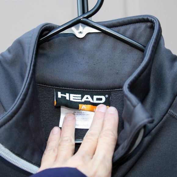 Men's HEAD Gray Active 3/4 Pullover Jacket Large - Picture 5 of 5